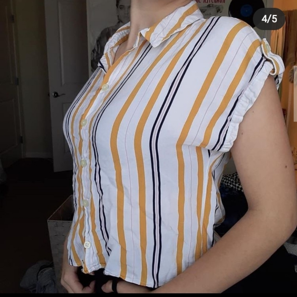 Striped button up shirt